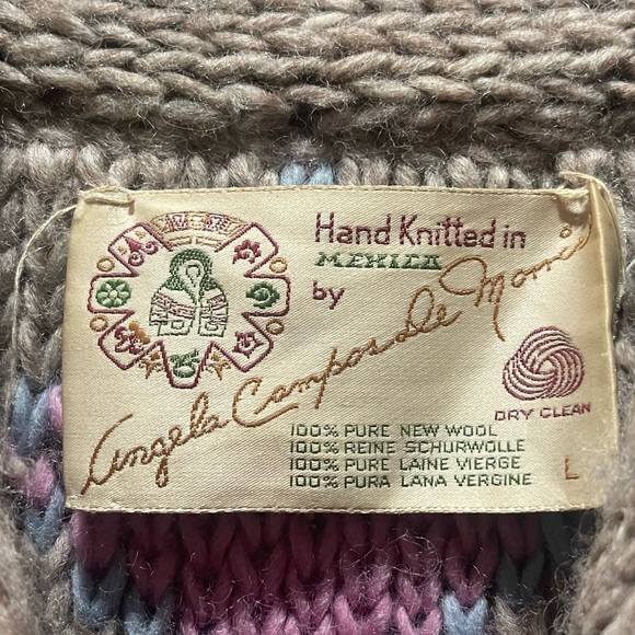Angela Campos de Morris HandKnit Mexican Sweater - Picture 2 of 10